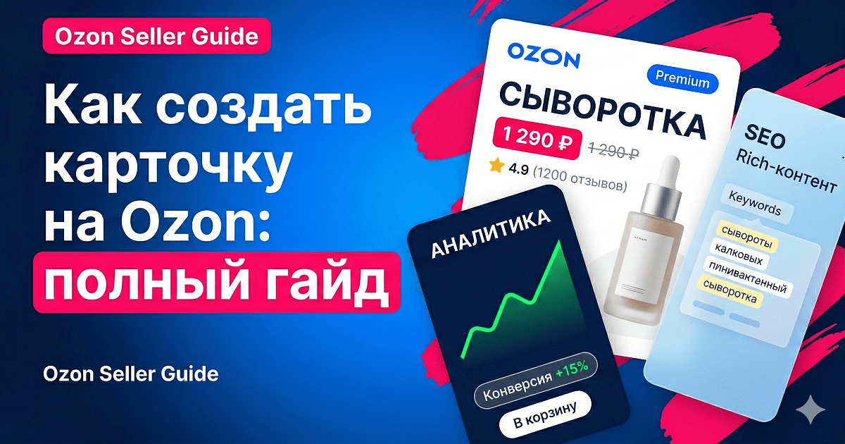 Как создать карточку товара на Озон: полный гайд